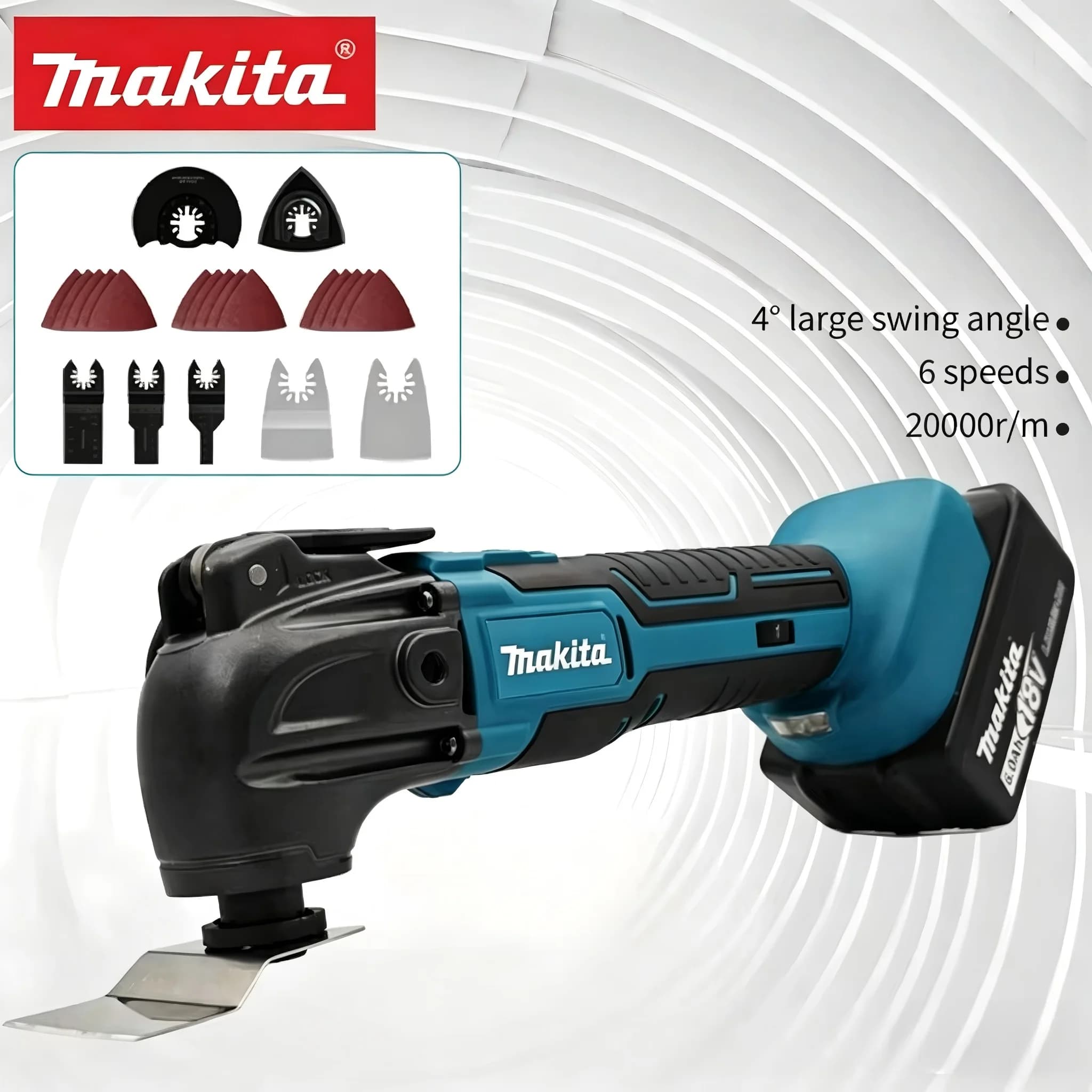 Makita DTM51 Oscillating 6 Variable Speed Electric Trimmer Portable Cutting Device Multi-Use For Sawing,Shoveling 18V Battery