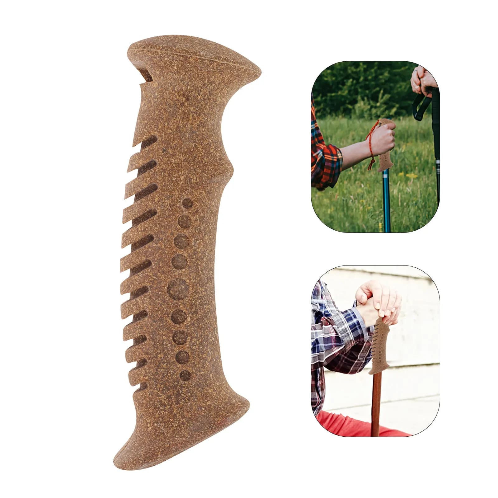 Premium Cork Trekking Pole Handle Replacement Comfortable Secure Grip Reduces Hand Fatigue for Hiking Skiing Climbing Activities
