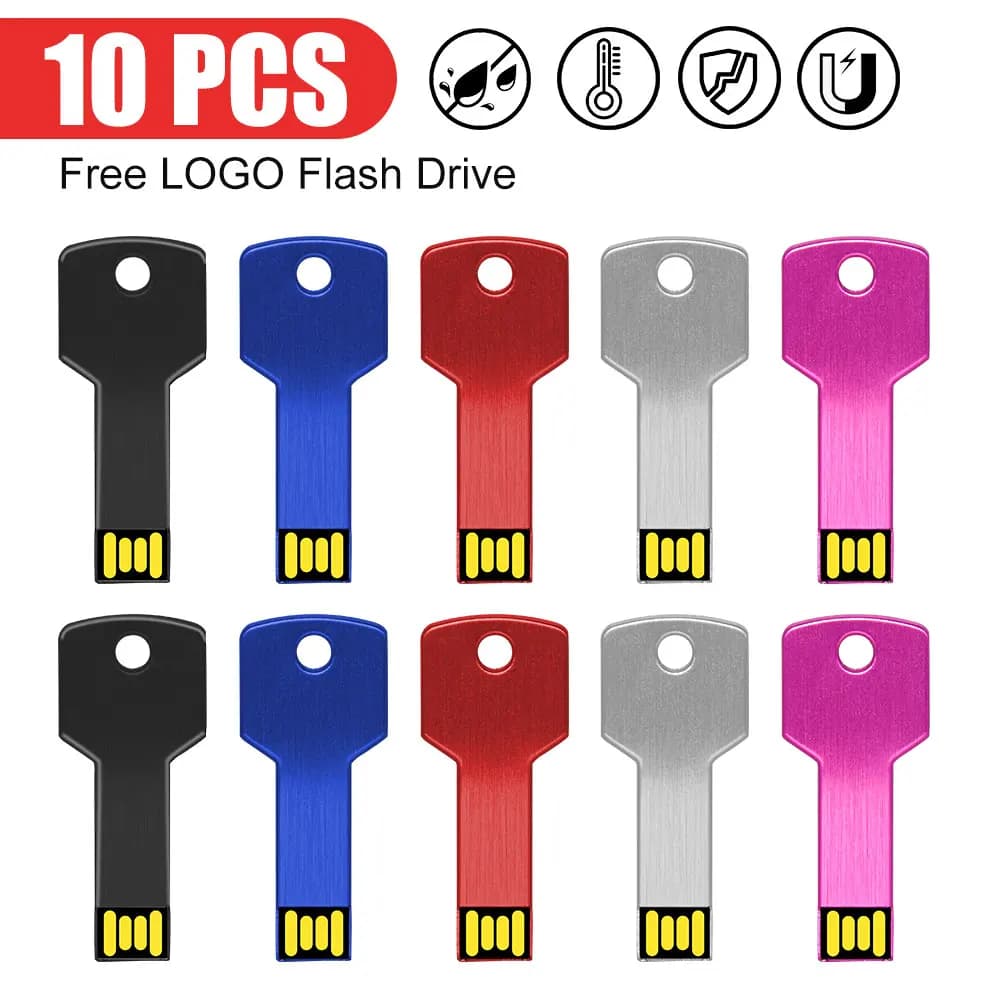 10 PZ/LOTTO penna veloce 128 MB di memoria 1 GB pendrive in metallo 4 GB 8 GB 16 GB 32 GB Chiave in metallo chiavetta USB 64 GB cle usb stick penna Auto