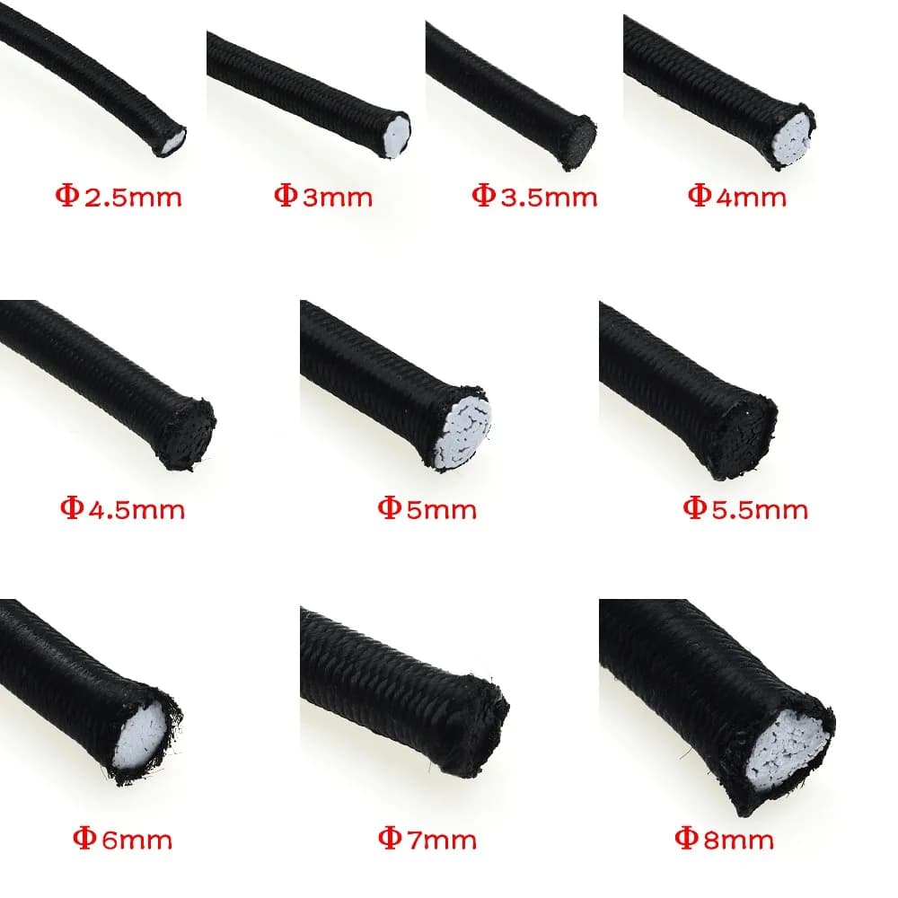 Forte corda elastica Corda elastica per shock Bungee Corda elastica per creazione di gioielli fai-da-te Tende per progetti all'aperto Bagagli per barche da kayak