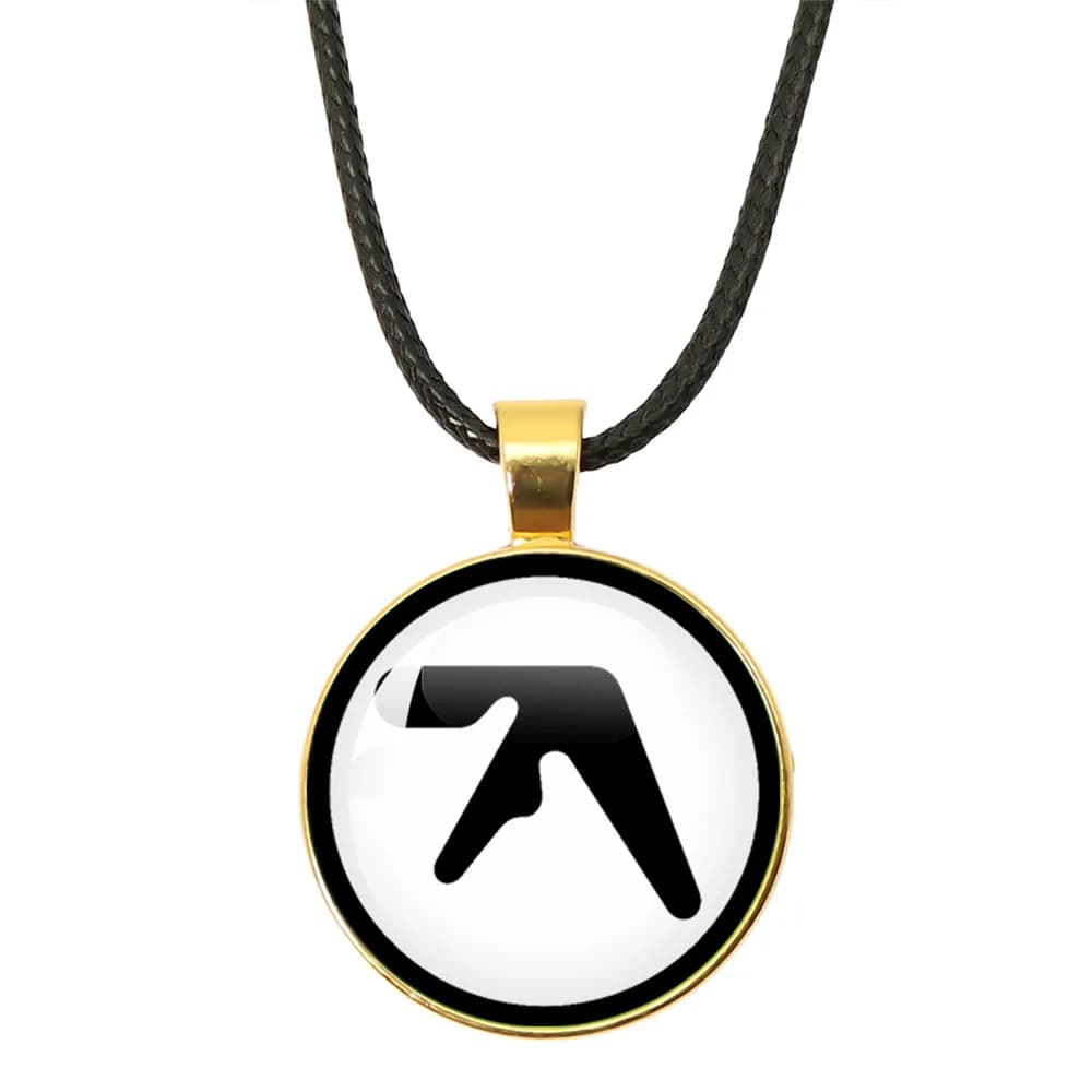 Hip-Hop Aphex Twin Logo Divertente Meme Collana Gioielli fatti a mano Cabochon Collana con ciondolo Accessori Regali per i fan