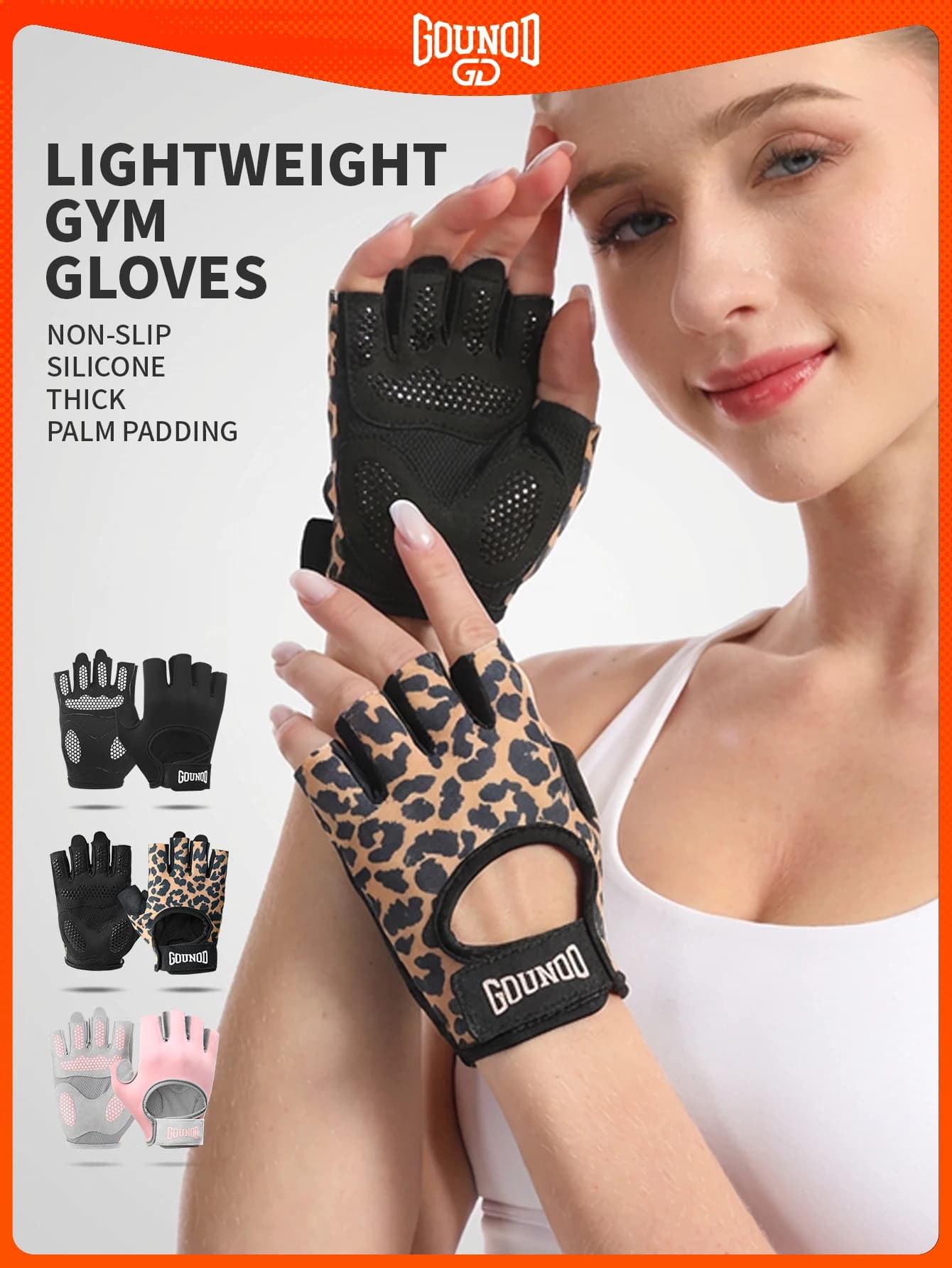 Sports Gloves half finger palm bearings thickened non-slip Silicone Handlebars Horizontal Exercise Gloves for Fitness Equipment