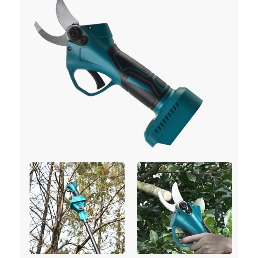 Retractable Power Scissors with Long Handle, Portable Set for High Coppers, Rechargeable Scissors