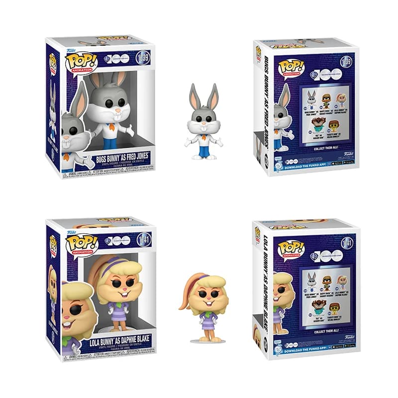 Funko Pop Action Figures Personaggio Ornamentale Festivo di Natale e Capodanno, Modello da Collezione BUGS BUNNY AS FRED JONES, Giocattoli