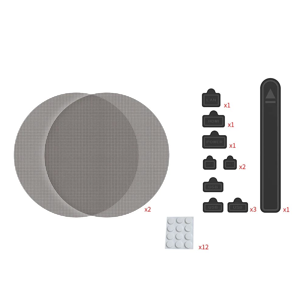 Set di Coperture Antipolvere in Silicone DOBE TP5-5519 per PS5/PS5 Slim/PS5 Pro, 2 Coperture Antipolvere per Ventole + 9 Tappi Antipolvere, Accessori Protettivi per Console