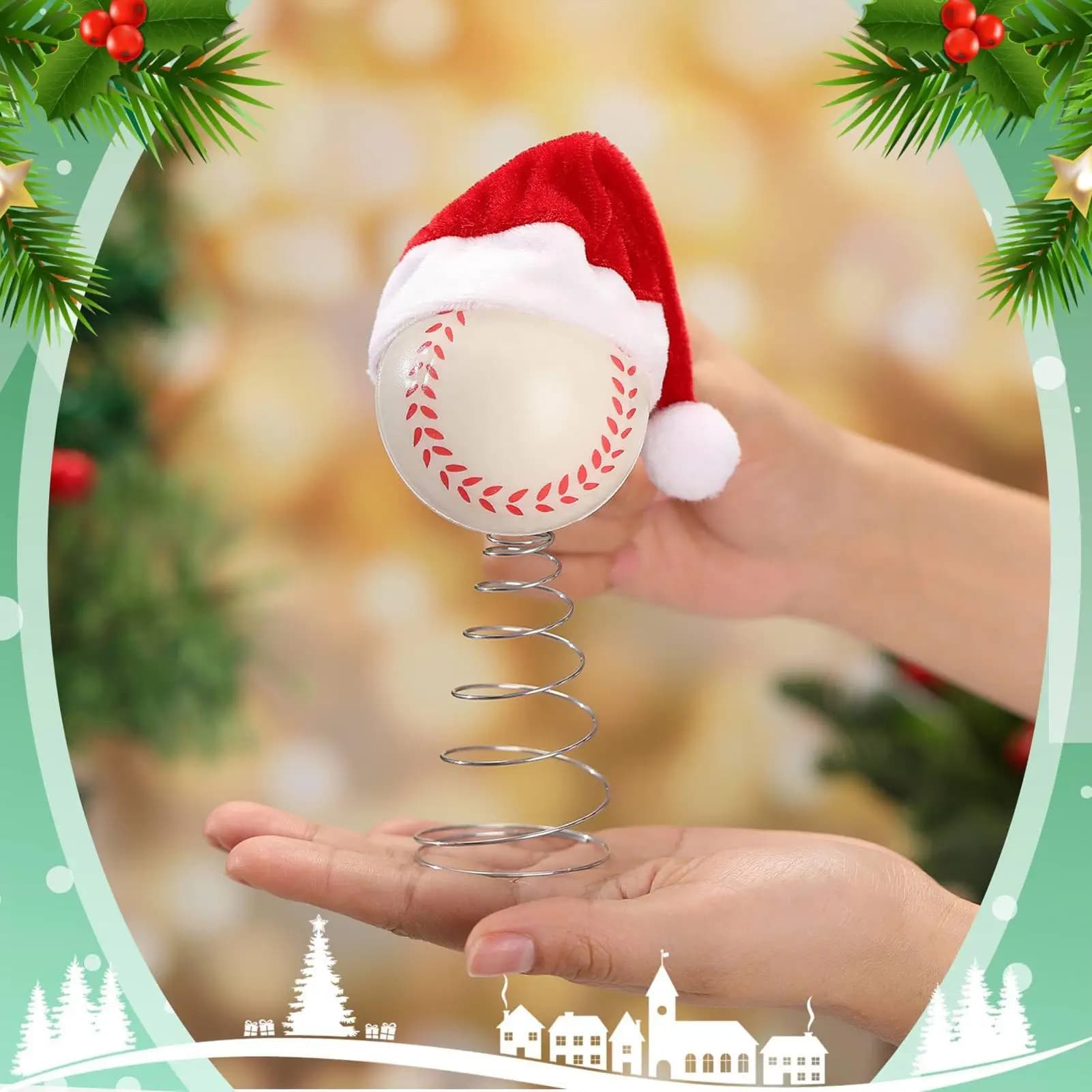 Decorazione per albero di Natale, basket, baseball, golf, decorazione per le vacanze, sport, albero per le vacanze, per i fan, studio, chiesa, ufficio
