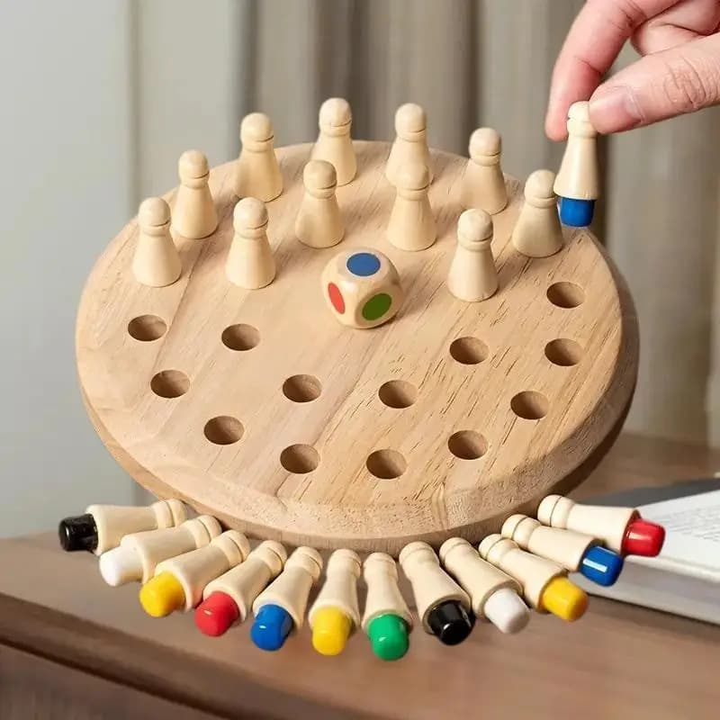 Gioco Educativo di Memoria per Bambini - Gioco di Abbinamento Colorato con Bastoncini per l'Interazione Genitore-Figlio