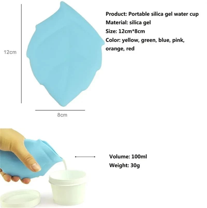 1PC Portatile Da Viaggio Bere Tazza di Silicone Foglia di Acero Spazzolino Dei Denti Tazza Gargarismi Tazza di Lavaggio Portaspazzolino Da Campeggio Per Spazzolino Da Denti