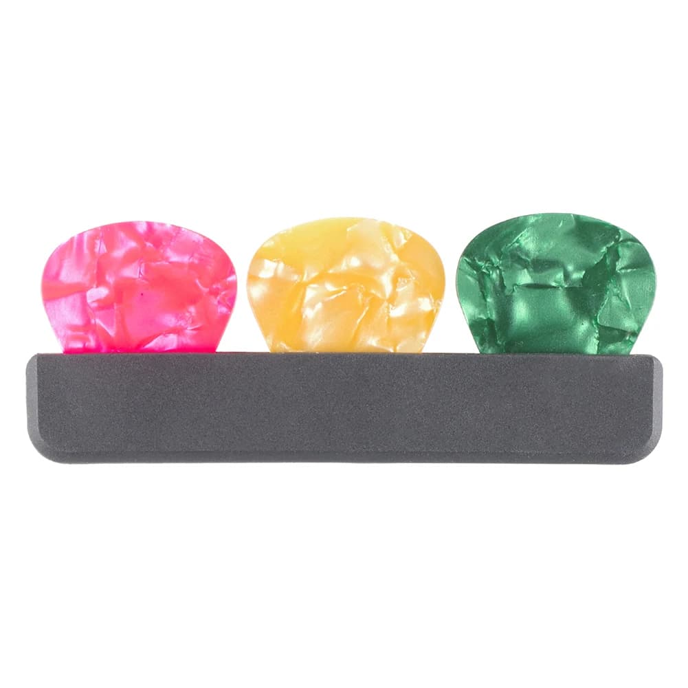 Anti-slip Plectrum Holder Guitar Pick Box Compatible With Paddle Thicknesses Efficient Pick Storage Box Clip Black For Bass
