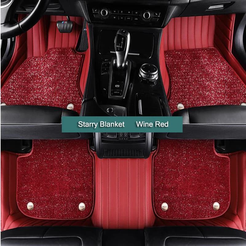Per Ford Mustang Auto Tappeti Tappetini per auto personalizzati a doppio strato Piede Coche Accessori Fodere per pavimenti