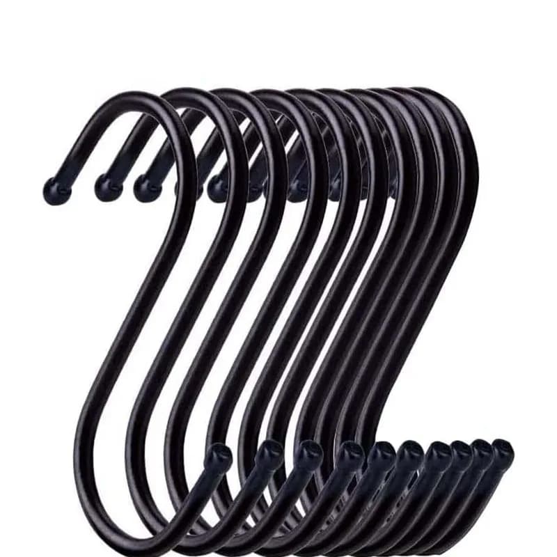 10 pieces S-shaped hook in metal multifunction hooks for hanging kitchen domestic bathroom clothes towel plants coat hangers tools organizer