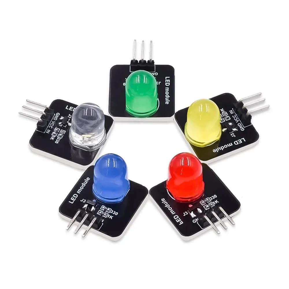 Modulo LED Elettronico Intelligente da 10mm, Indicatore Luminoso Compatibile con Arduino
