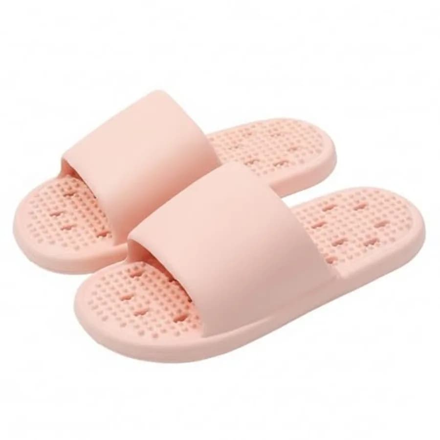 FINLEOO Scarpe da doccia da donna con fori, antiscivolo, per dormitorio universitario e bagno
