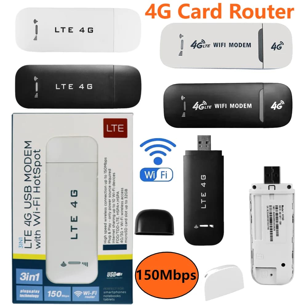 Dongle USB wireless 4G LTE Router WiFi USB ad alta velocità portatile a banda larga mobile da 150 Mbps con slot per scheda SIM per laptop Notebook