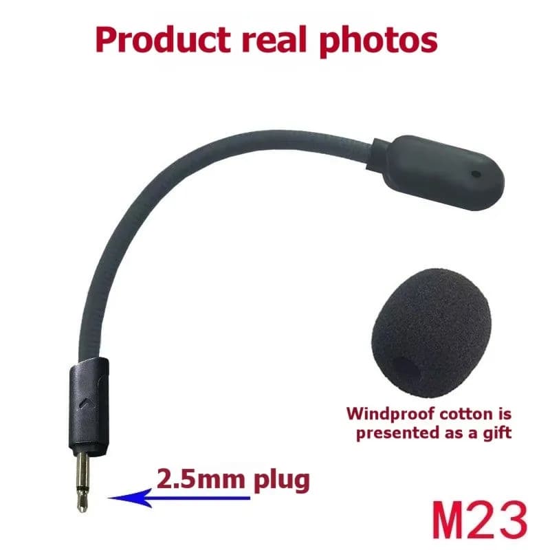 Q100 Q350 Q360 Q400 Gaming Headphone Replacement Microphone, 3.5 mm Remote Control