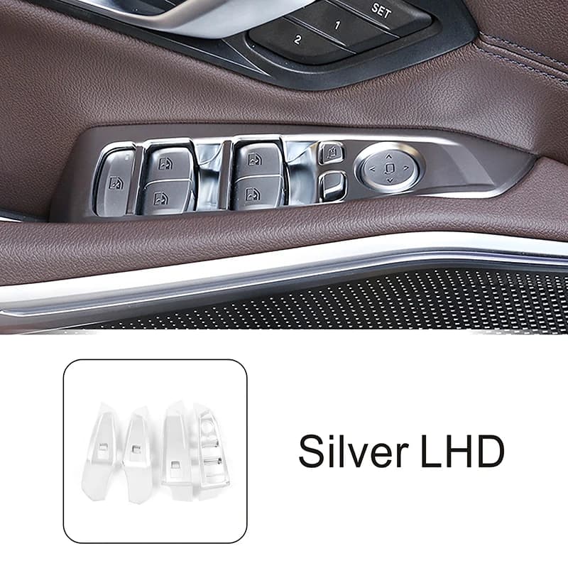Cornice Cromata per Pannello Interruttori Alzacristalli, Accessori Auto in ABS per BMW Serie 3 G20 2020-2022 LHD