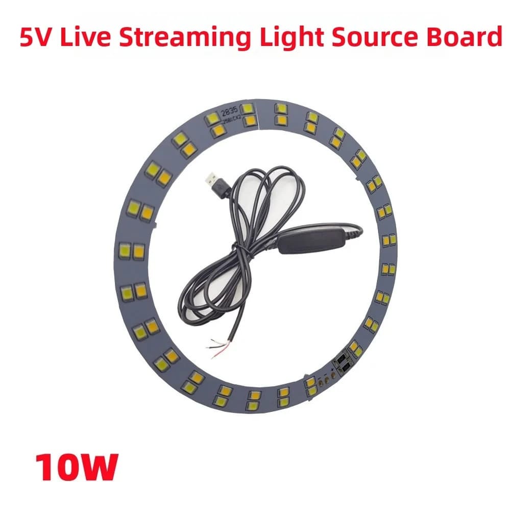 Anello luminoso LED a doppia temperatura colore 3V 5V 10W con cavo di controllo USB per esigenze di illuminazione per trucco e selfie