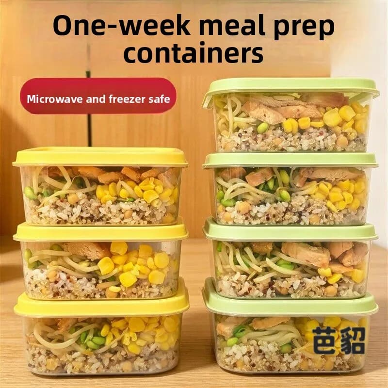 One Week Meal Prep Rice Container Microwave Safe Slimming Worms Fat Reduction Rice Bowl Lunch Box Food Storage Box