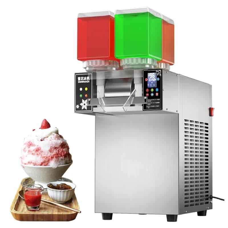 Macchina per Ghiaccio a Neve in 3 Secondi, 4 Gusti, per Dessert e Bingsu Coreano