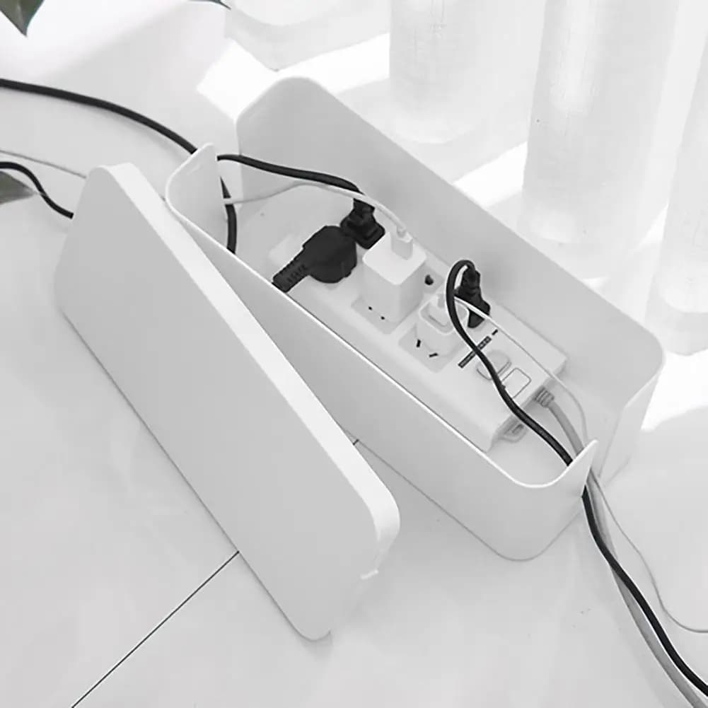 Hard Cable Management Box Steady Wire Management Socket Organizer Box Table Hard Wire Arranging Case