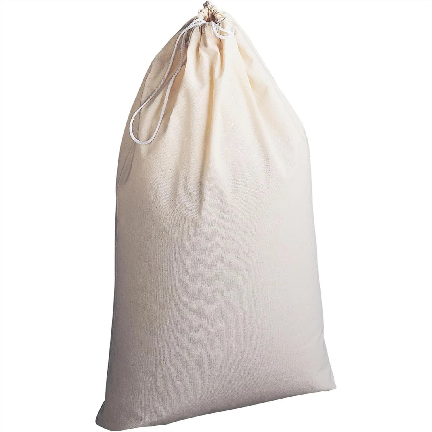 Sacchetto per Bucato in Cotone con Cordoncino, Grande 36x28 Pollici, Traspirante e Pieghevole per la Conservazione