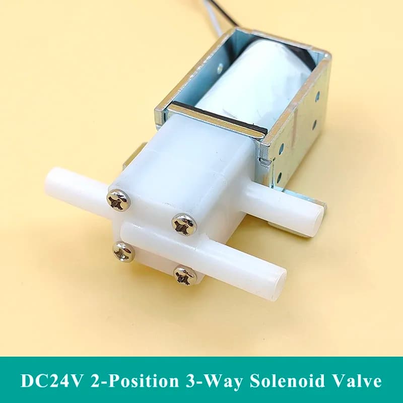 DC 24V 2 posizioni Micro elettrovalvola elettrica a 3 vie N/C N/O Mini valvola di controllo del flusso d'aria dell'acqua massaggiatore fai da te macchina per tè e caffè