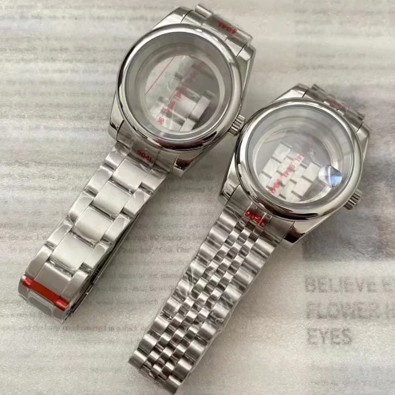 High-end Factory NH35 Watch Case 39MM Steel Watch Case Middle Polished Strap for NH35/NH36/4R/7S Movement Men Watch Accessories