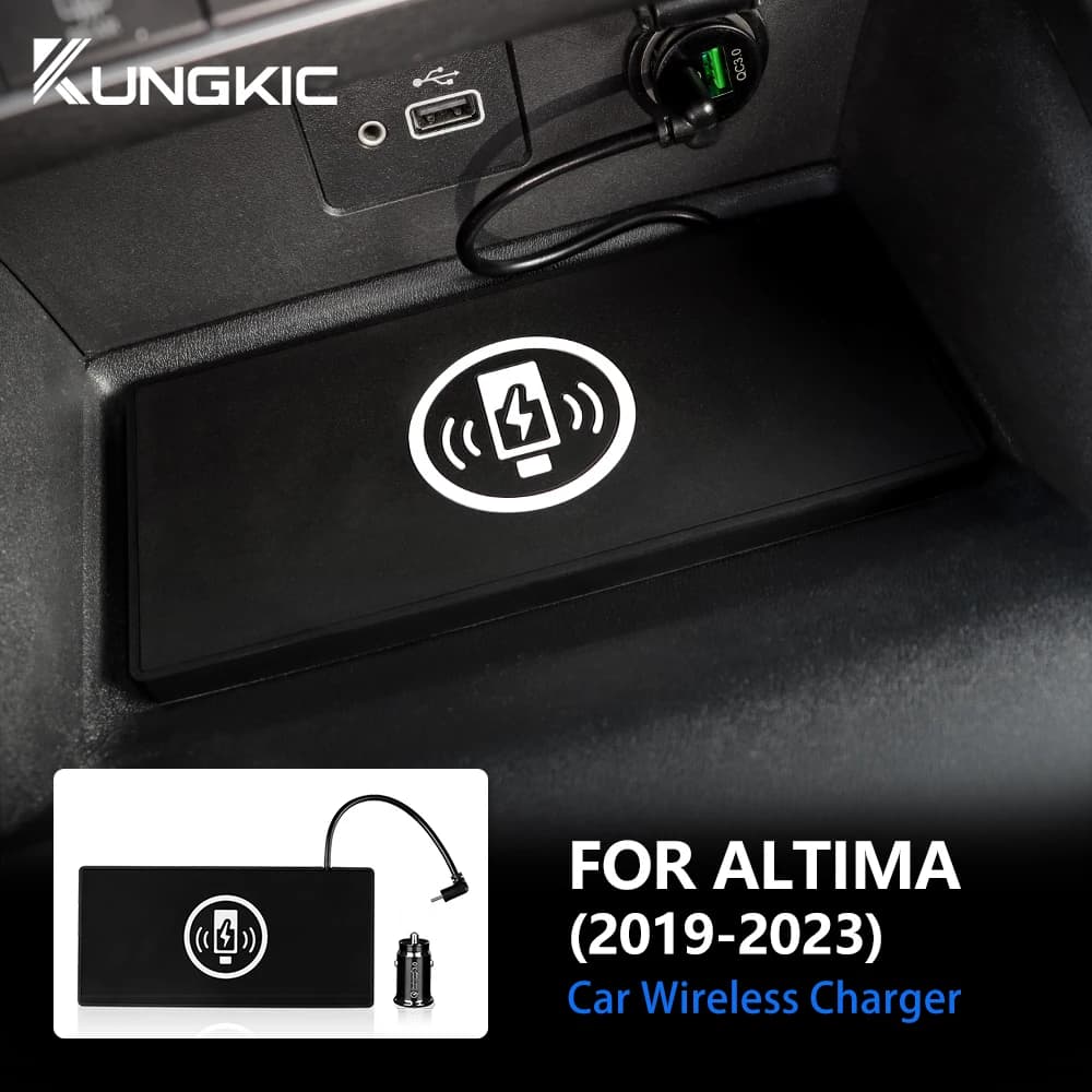 Caricabatterie Wireless veloce per telefono cellulare per Nissan Teana Altima L34 SR 6th Gen 2019-2022 15W supporto di ricarica per auto Trim accessori