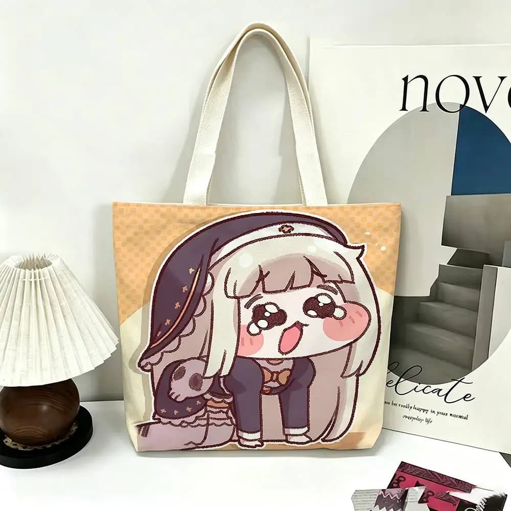 Trickcal Chibi Go G-Game Printed Canvas Tote Bag Shoulder Bag Commuter Mommy Shopping Bag