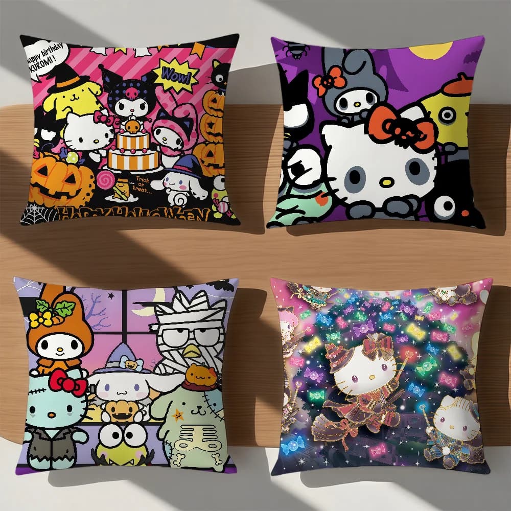funny art halloween k-kuromi My m-Melody SRO lining for pillow soft pillow for living sofa decorations for home protective covers