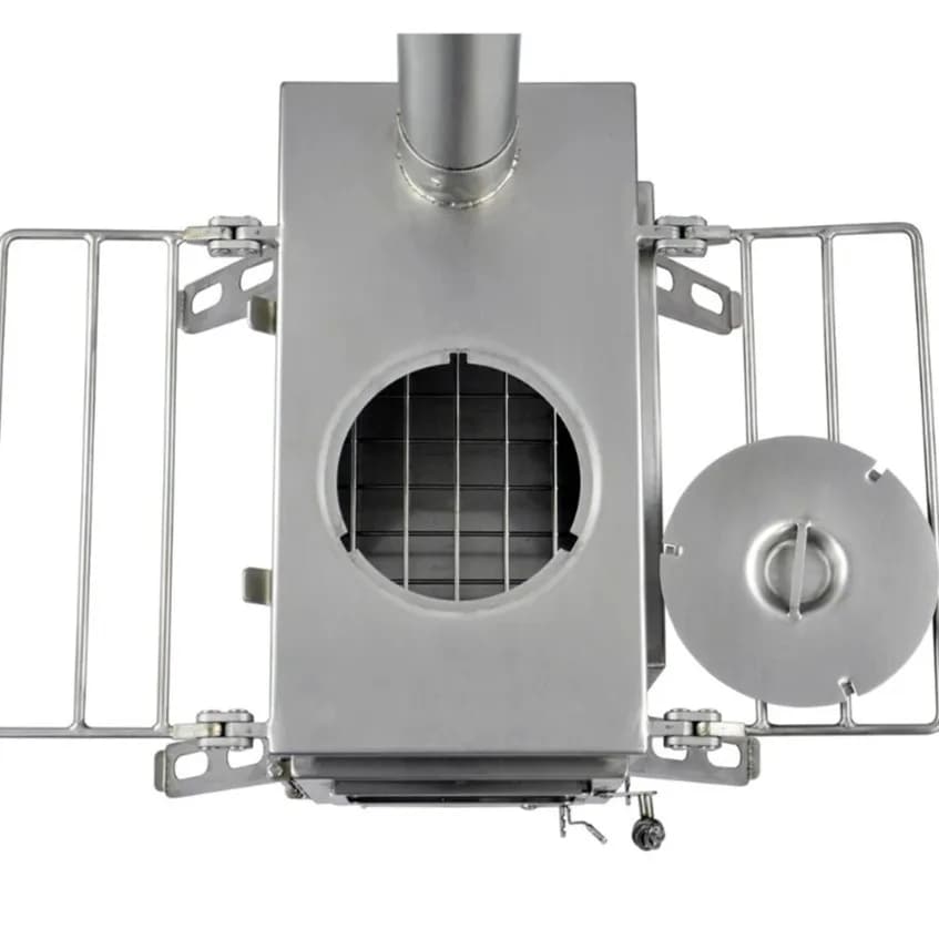 Stainless Steel Portable Wood Stove for Outdoor Kitchen Foldable Design for Heating for Camping Picnic Barbecue