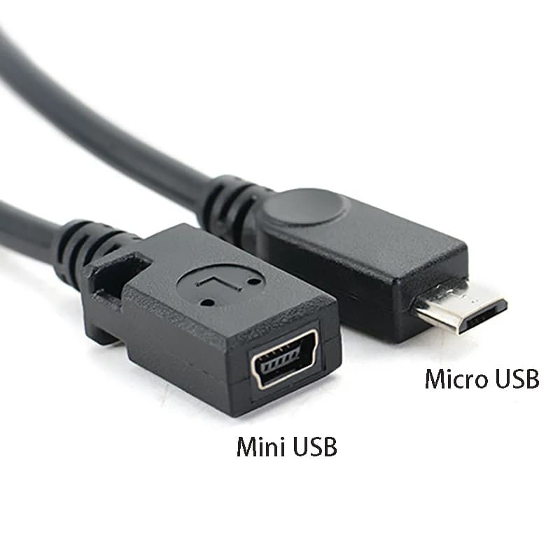 Micro USB Male Converter to Mini USB Female Data Charging Cable from 8 pin to 5 pin OD4.0mm Cable Smart Phone Tablet MP3 MP4 Connector