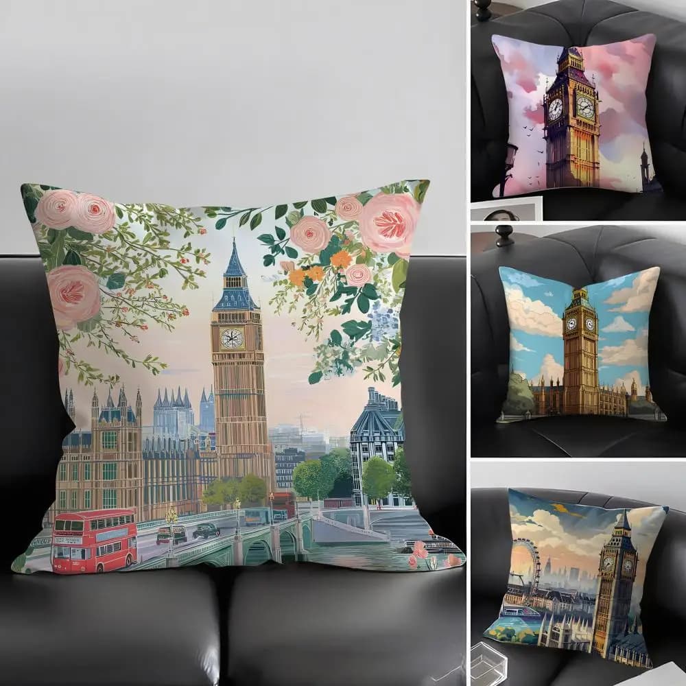 Federa per cuscino London Fashion, tessuto ultra morbido e delicato sulla pelle, comfort come una nuvola e cerniera nascosta