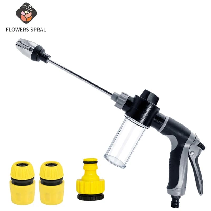 2026 Portable Automobiles Cleaning Tool High Pressure Sprinkler Water Gun Car Washers Garden Watering Hose Nozzle Foam Lance
