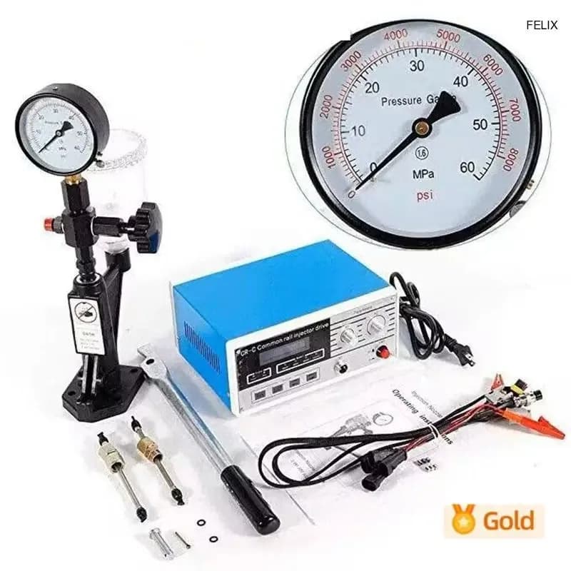 NUOVO Tester Multifunzionale CR-C per Iniettori Diesel Common Rail + Verificatore Ugelli S60H, Set di Strumenti per Test Iniettori Common Rail