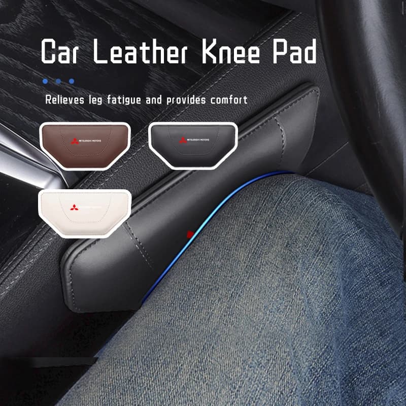 Car Knee Cushion Leather Knee Leg Elbow Cushion Pad Soft Arm Pad For Mitsubishi Outlander Lancer Eclipse Mirage Xpander Attrage