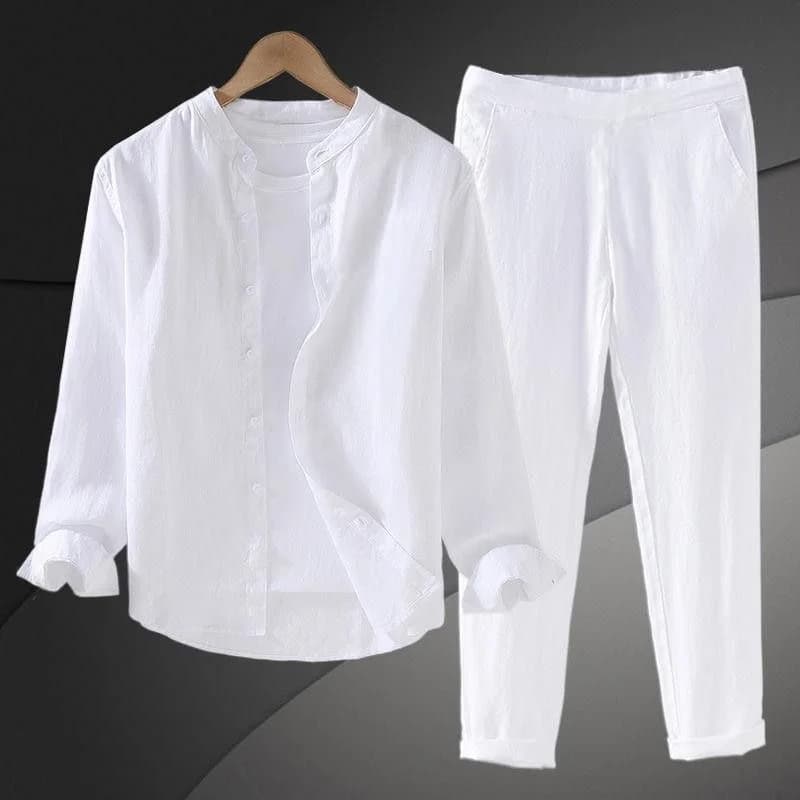 Special Offer Casual Cotton Linen Set Loose plus Size Two Piece Set Autumn Wind Tang Costume Men's Wear Comfortable Sportswear