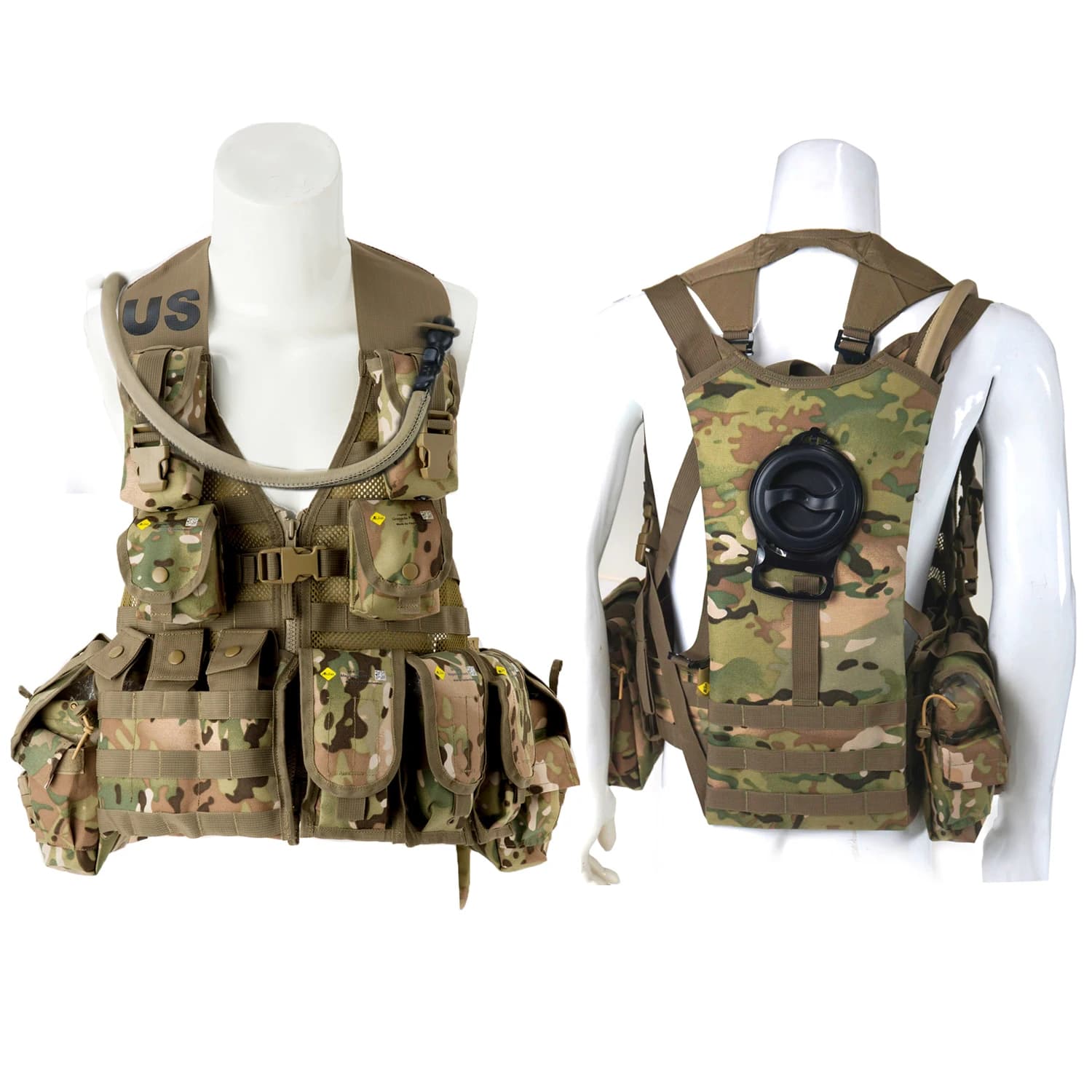 MT Military MOLLE 2 Military vests Tattico Rifleman FLC Set with external pockets Assault backpack and hydration package