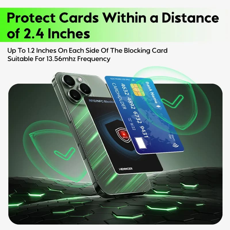 Carte luminose con blocco RFID di nuova generazione Set di blocco protezione per passaporto con carta di credito di debito NFC senza contatto Smart antifurto