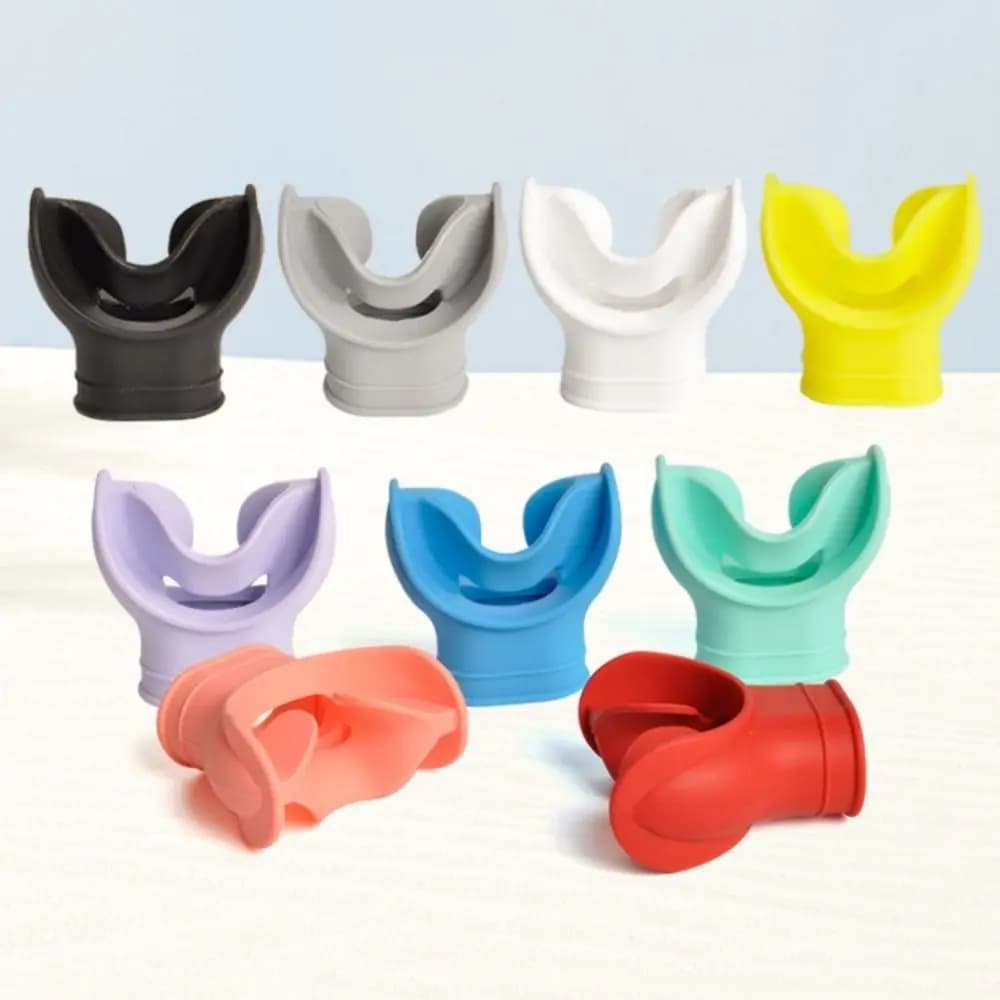 Replacement Snorkel Mouthpiece Tongue Support Comfortable Diving Regulator Mouthpiece Underwater Silicone Diving Mouthpiece
