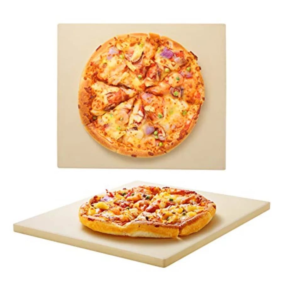Pizza Stone 13 Inch, Cordierite Square Baking Stone for Ooni 12 Oven, Ideal for Making Crispy Crust Pizzas Bread and Cookies