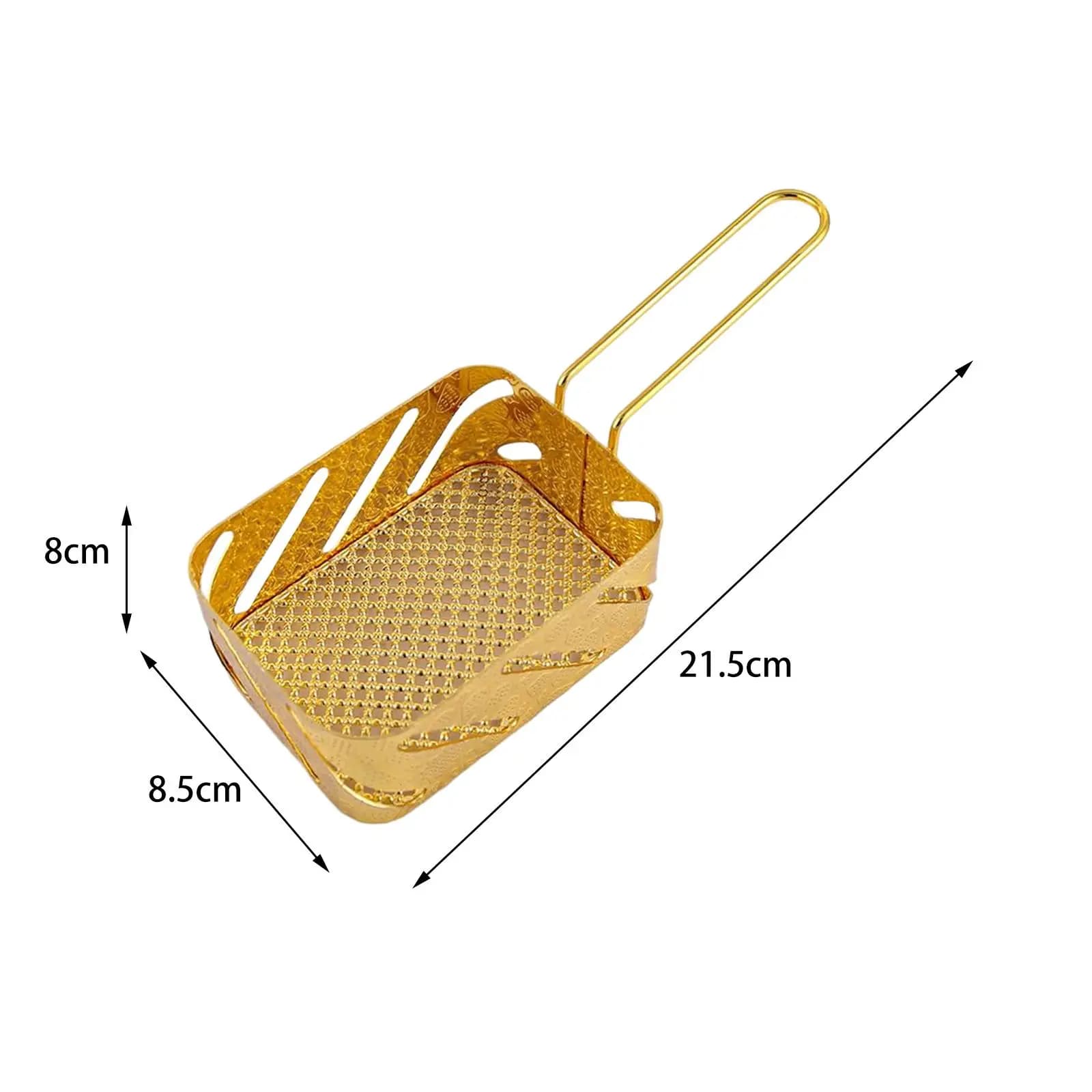 Deep Fryer Basket Metal Mesh for French Fries Onion Rings Camping Cooking Accessory Easy Clean