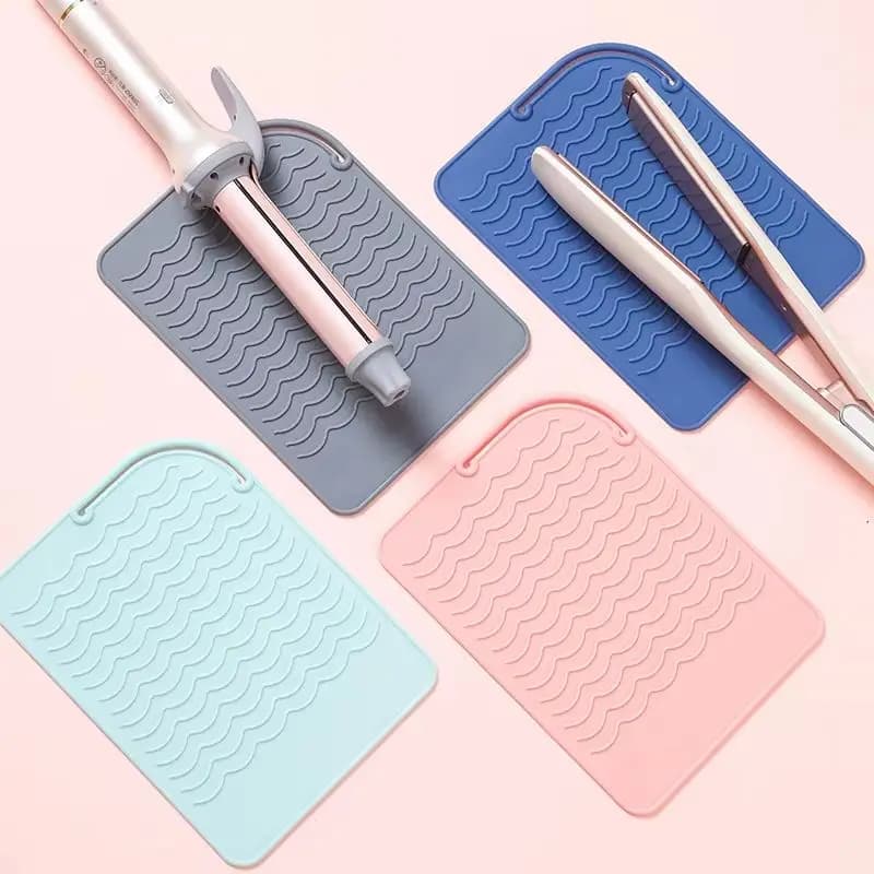 2026 New Silicone Heat Resistant Mat Hair Straightener Curler Insulation Pad Non-Slip Anti Heat Mat Hair Styling Tool for Travel