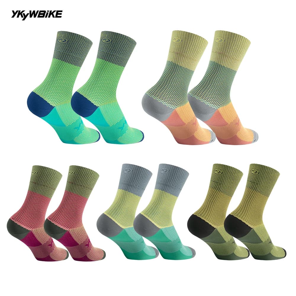 YKYWBIKE Cycling Socks Unisex High quality professional breathable road cycling socks running outdoor cycling competition socks