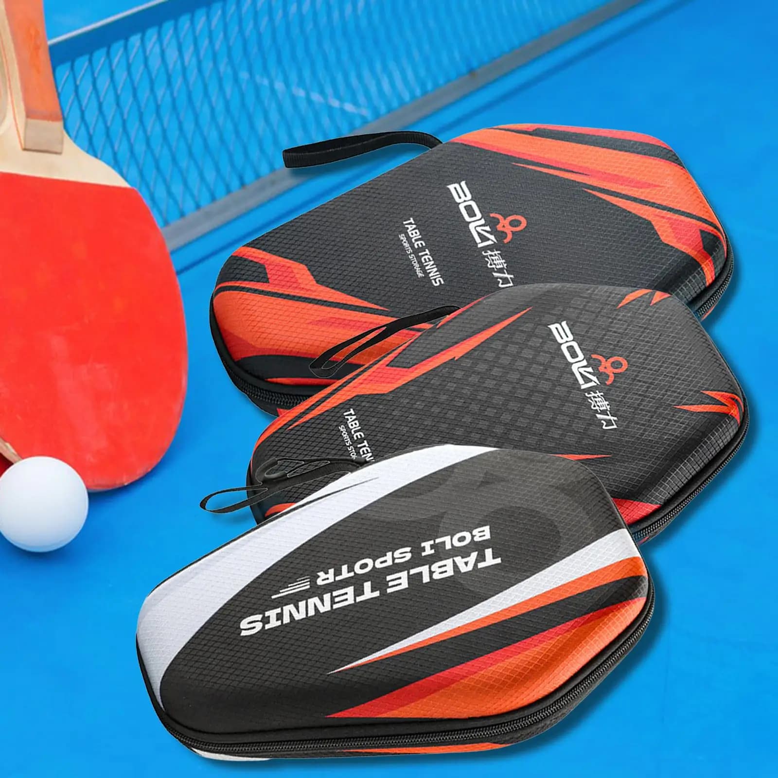 Custodia Portatile per Racchette da Ping Pong in EVA, Borsa per Racchette da Pickleball con Scomparto Porta Palline per Competizioni