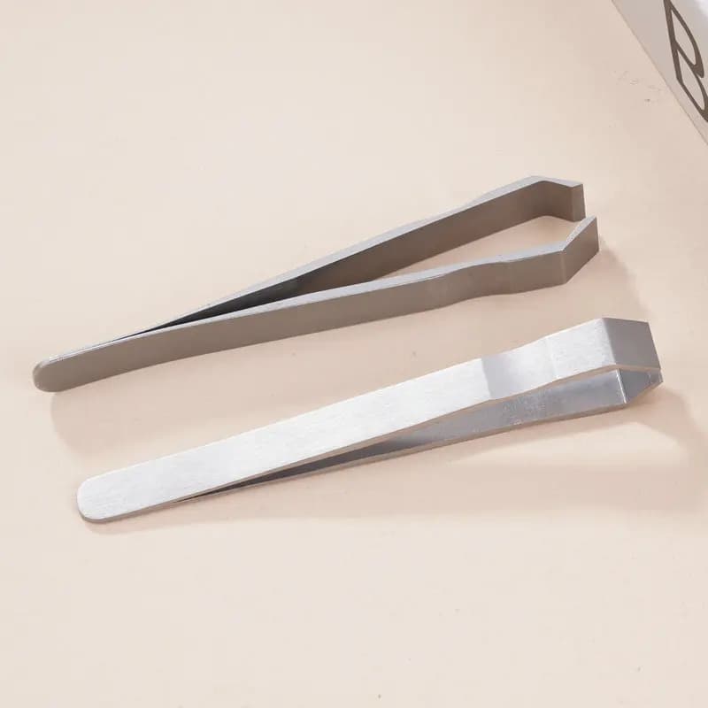 Stainless Steel Hair Removal Pliers Wide Mouth Eyebrow Trimming Clip Beard Removal Tweezers White Hair Removal Tool