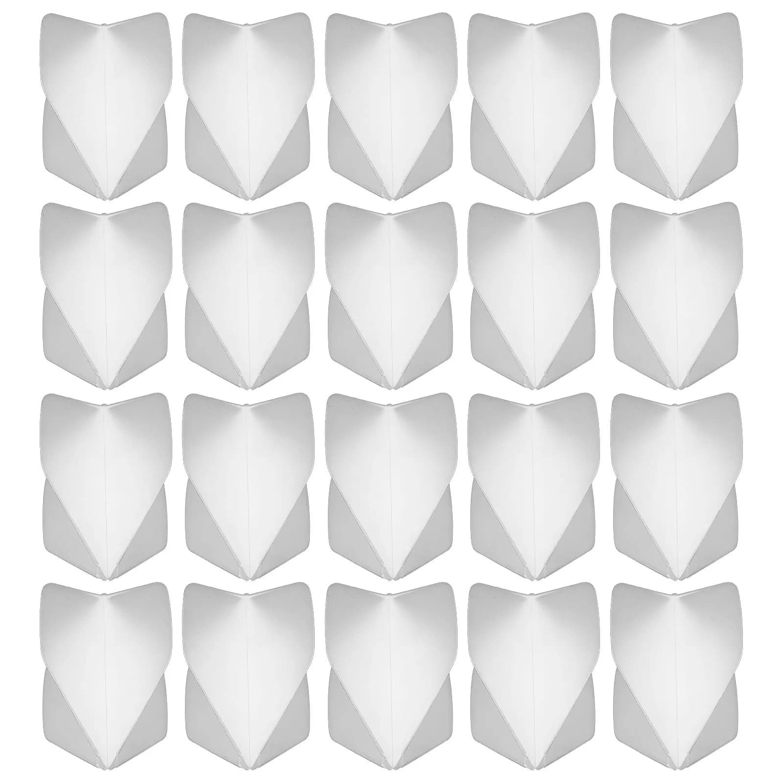 30 Pezzi Alette per Freccette Universali 2BA in Plastica Bianca, Design a Quattro Ali per Punta in Acciaio e Punta Morbida, Stabilità e Precisione Migliorate