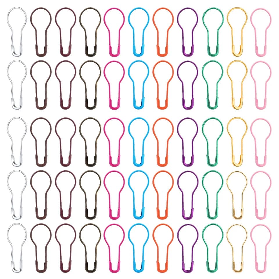 KRABALL 100/200/300 Pz Cucurbita a forma di pera Spilla da balia in metallo Abbigliamento fai da te Marcatori per cucire Strumenti all'uncinetto Clip per ago Set artigianale
