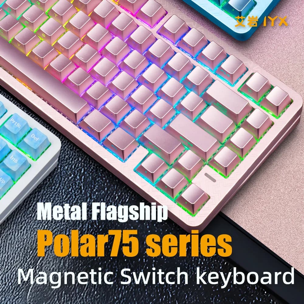 IYX POLAR75 Magnetic Switch Gaming Keyboard RT0.001mm Aluminum Alloy 8000Hz Quick Trigger Mechanical Keyboard SOCD/RS Varolant