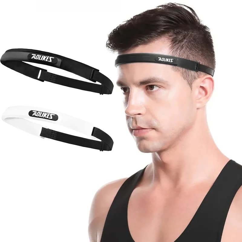 Fascia elastica per la testa Fascia per il sudore in morbido silicone per corsa Yoga Ciclismo Fascia per il sudore per uomo Donna Fitness Basket Tennis